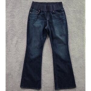 GAP Maternity 1969 Sexy Bootcut Jeans 32/14R Dark Wash Comfort Band Stretch